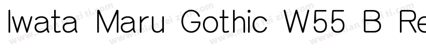Iwata Maru Gothic W55 B Regular字体转换